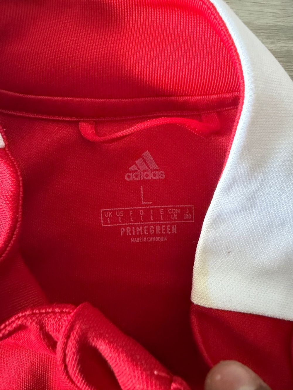 Adidas Men's Red Training Track Jacket - Full Zip (Large) - Picture 5 of 8